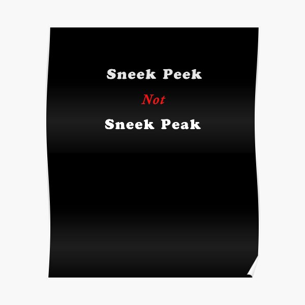 Sneek Posters Redbubble