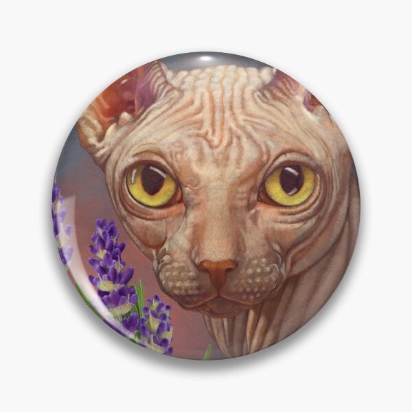 Item preview, Cat 07, Sphynx Holding flowers. designed and sold by tutuart.