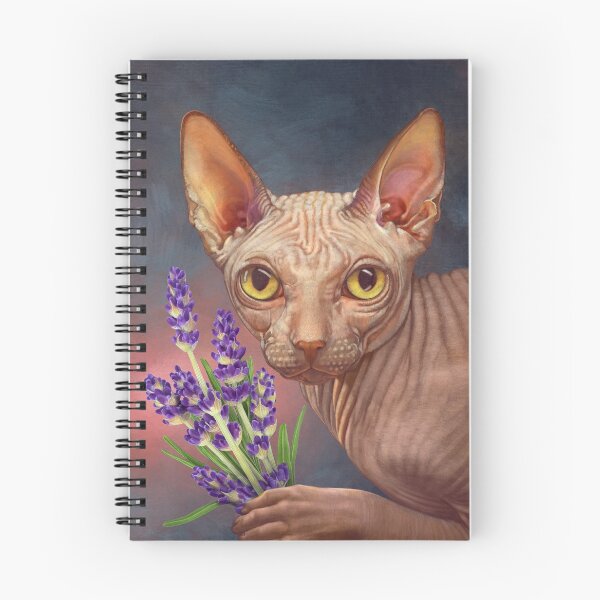Item preview, Cat 07, Sphynx sosteniendo flores. designed and sold by tutuart.