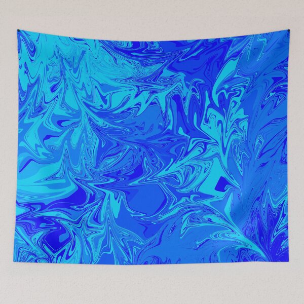 Item preview, Blue Abstract Flames  designed and sold by Whoopsidoodle.