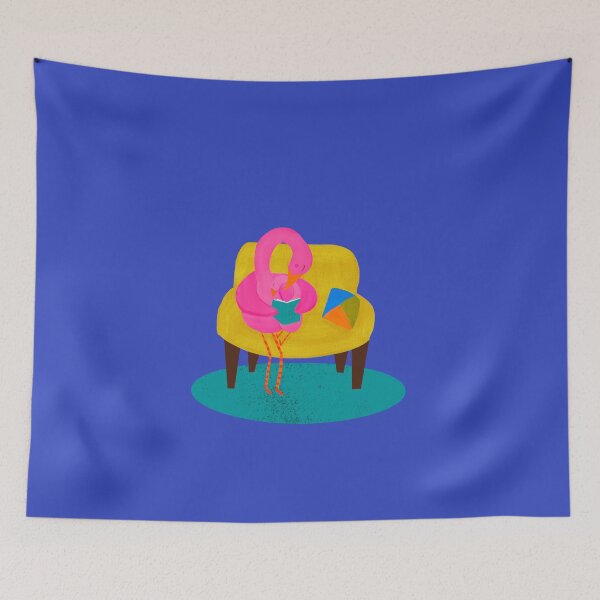 Item preview, Flamingo Bedtime Story Snuggles nursery art designed and sold by JenaWDesigns.