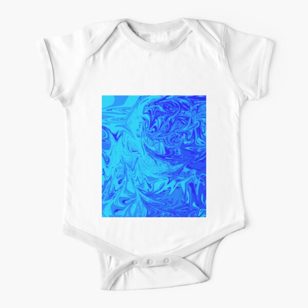 Blue Flames Short Sleeve Baby One Piece Redbubble - baby blue phoenix roblox