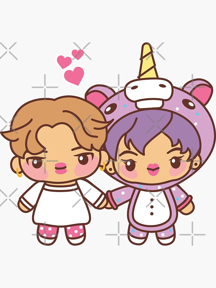 Jinmin Pajama Party - BTS Hobi and Jin in PJ's ~BTS Pajama Party~ by MikaBees