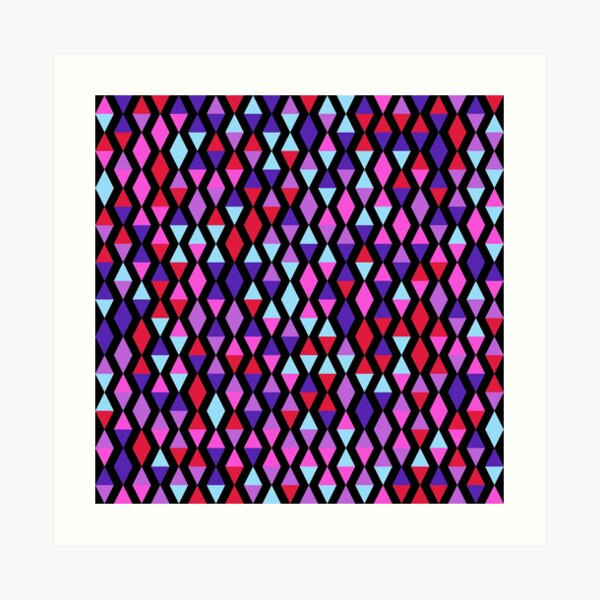 Versed Maple (pinks, purples and blues) Art Print