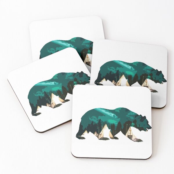Item preview, Bear with Northern Lights / The Northen Ligths designed and sold by Viajamoslowcost.