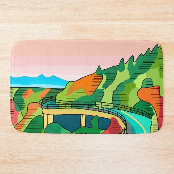 Item preview, Beautiful Blue Ridge Parkway - Aesthetic Highway Sunset Vintage Drawing / Art designed and sold by 420igor.