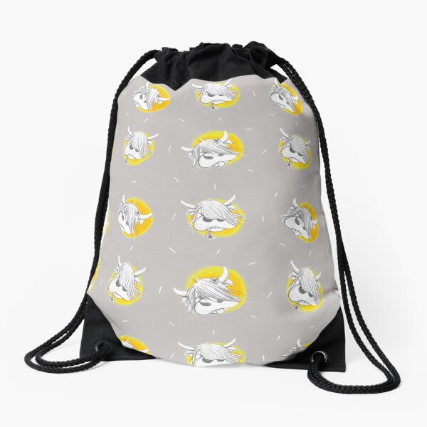 Motif Highland cow Sac à cordon