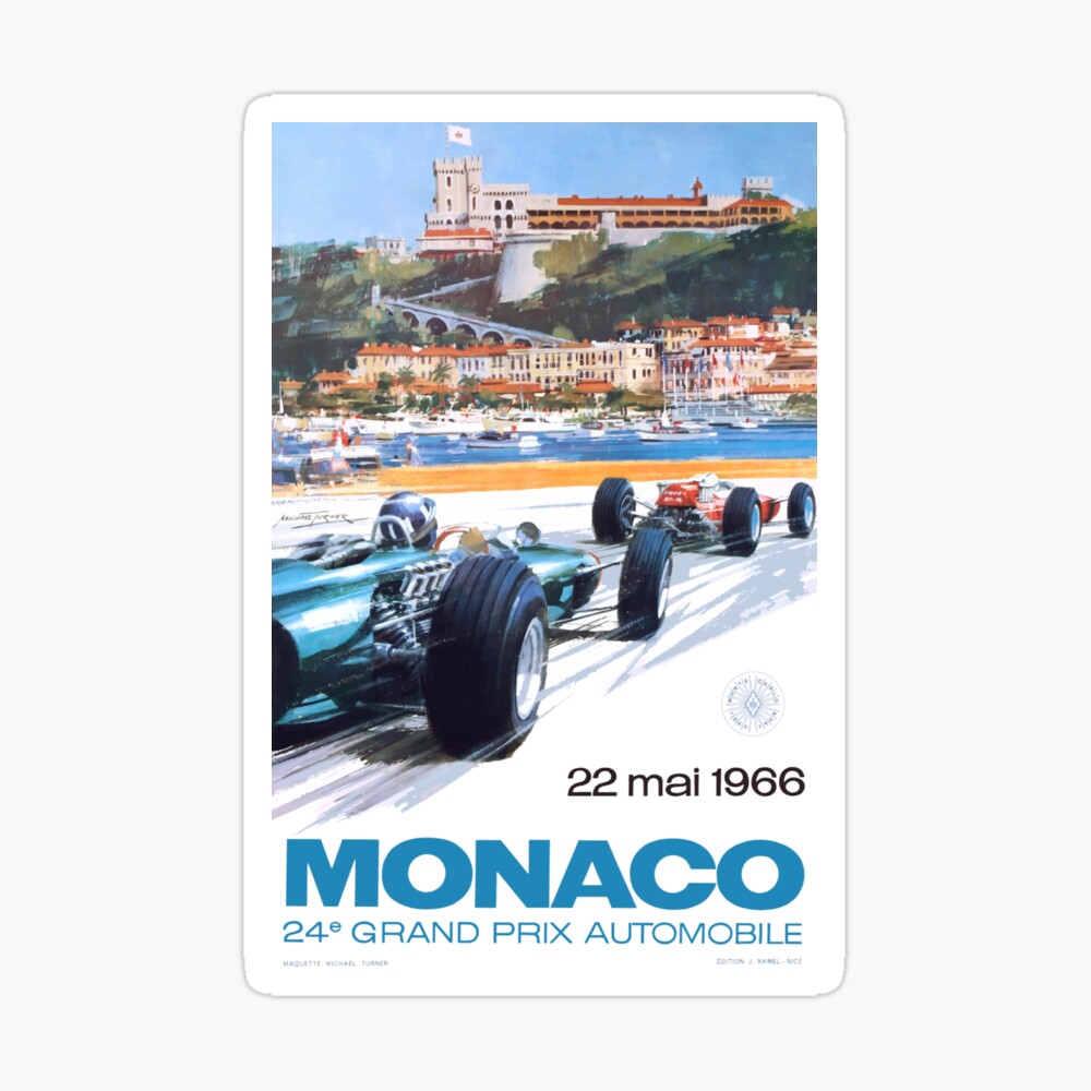 1931 3rd Monaco Grand Prix Automobile Race Car Advertisement Vintage Poster 