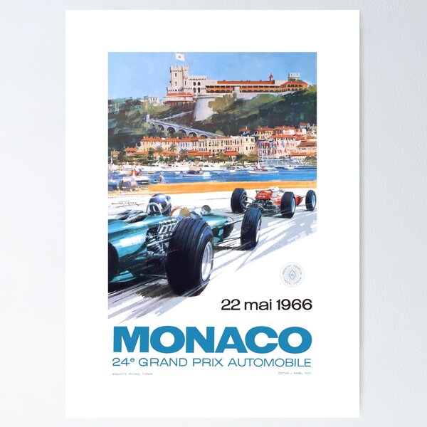 Item preview, 1966 MONACO Grand Prix Racing Poster designed and sold by retrographics.