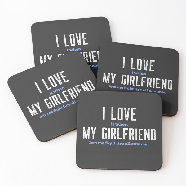 Item preview, I love my girlfriend- funny firefighter designed and sold by Firefamily.