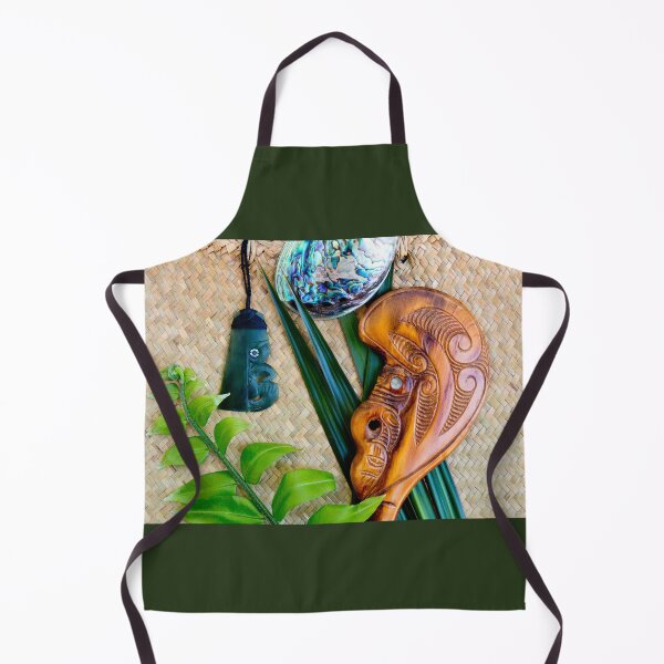 Item preview, NZ Maori Theme - Toki Tiki Greenstone And Patu designed and sold by Nicolette Neish.