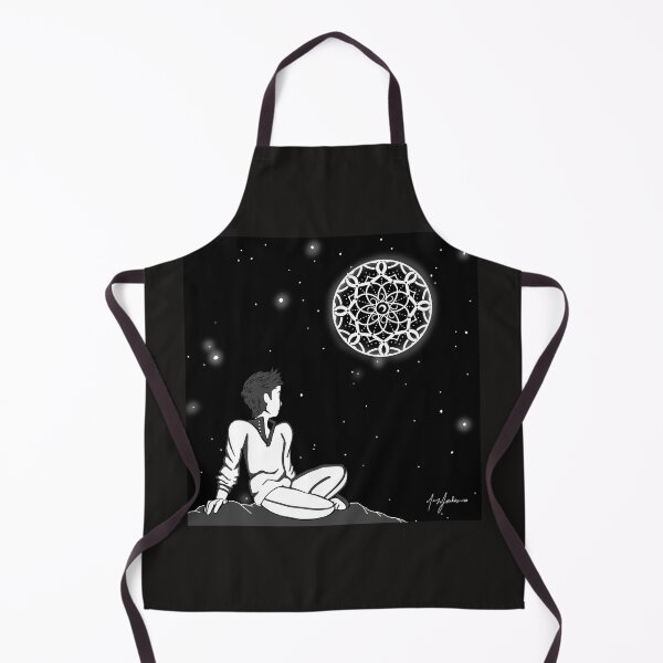 Item preview, Black and White Mandala Moon designed and sold by JNYtree.