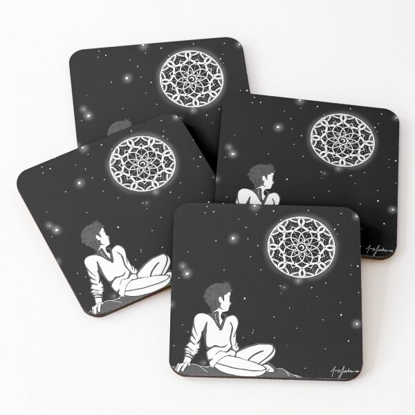Item preview, Black and White Mandala Moon designed and sold by JNYtree.