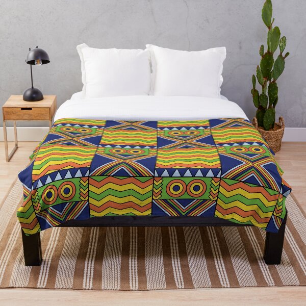 Item preview, African Kente Yellow Green Orange designed and sold by Bliss Find And Design.