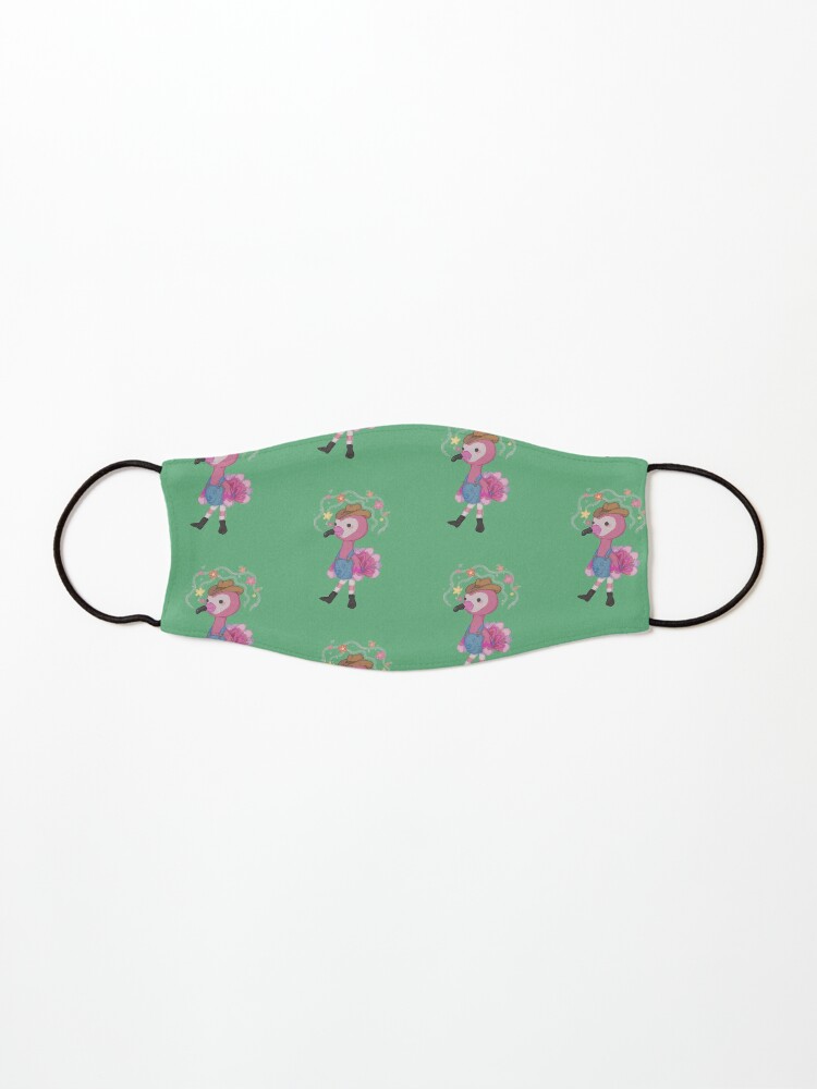 Animal Crossing Flora X Mr Flim Flam Flamingo Mask By Brookesstuffs Redbubble - flamingo roblox kids masks redbubble