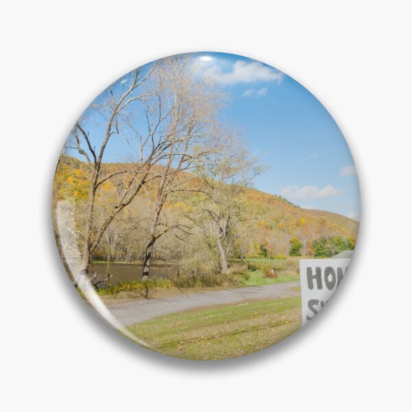 Item preview, Honor system sign for tomatoes in rural New England beside an American style red barn by a river. designed and sold by Brian Scantlebury.