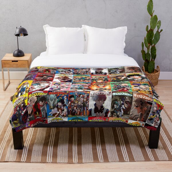 My hero academia Cover Collage Throw Blanket
