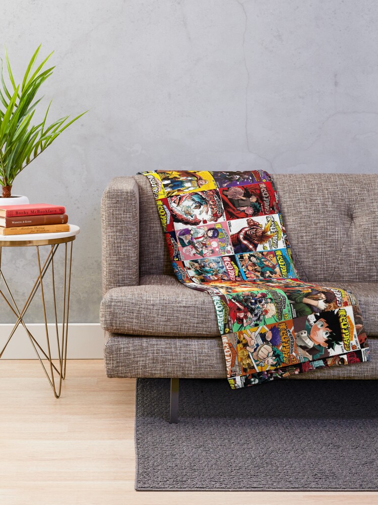 My hero academia Cover Collage Throw Blanket