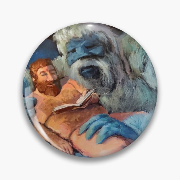 Yukon and Bumble in Bed, Reading Pin