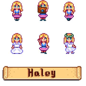 Artwork thumbnail, Stardew Valley Sprites - Haley by kathdvd