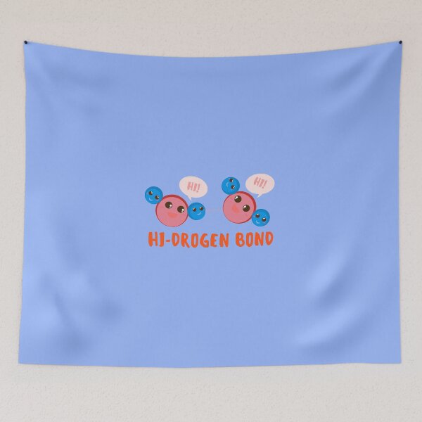 Item preview, Hydrogen H2  Bond Cute Cartoon Says Hi  designed and sold by twicetrader.