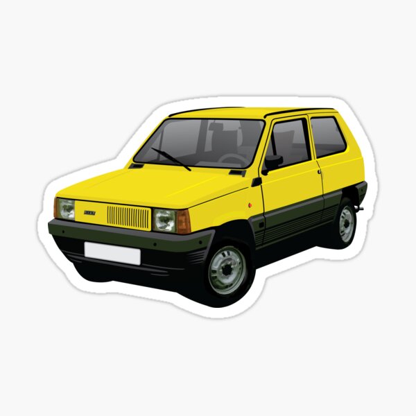 Fiat Panda 30/45 jaune Sticker