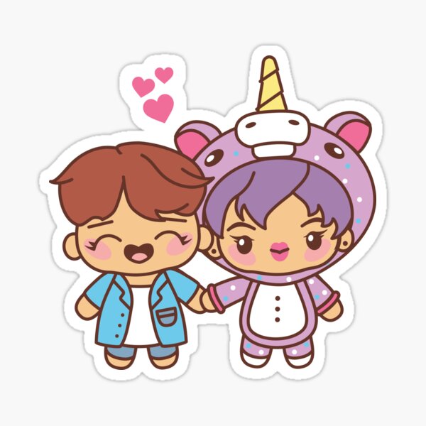2SEOK Pajama Party - BTS Hobi and Jin in PJ's ~BTS Pajama Party~ Sticker