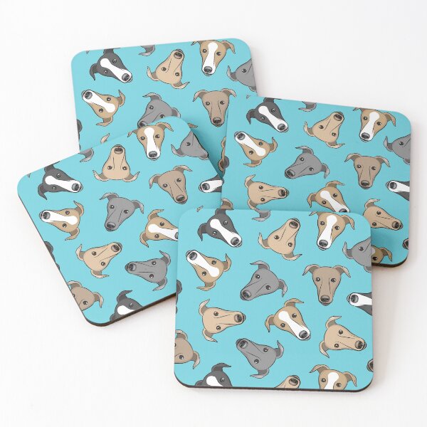 Item preview, Greyhound Faces - Blue designed and sold by littlearrow.