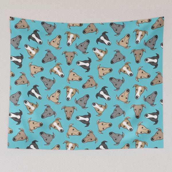 Item preview, Greyhound Faces - Blue designed and sold by littlearrow.