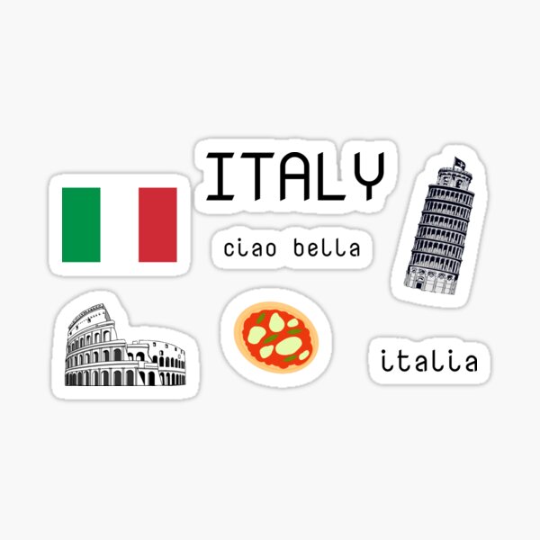 Ciao Bella Decal Car Bumper Sticker - Italy Collection of Italian