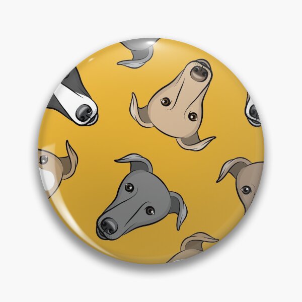 Item preview, Greyhound Faces - Mustard designed and sold by littlearrow.