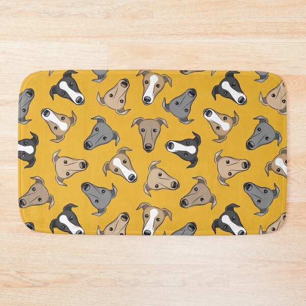 Item preview, Greyhound Faces - Mustard designed and sold by littlearrow.