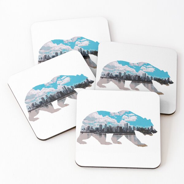 Item preview, Bear mountain with Vancouver background. designed and sold by Viajamoslowcost.