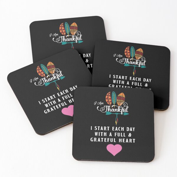 Item preview, I Am Thankful - I Start Each Day With A Full & Grateful Heart designed and sold by ColorfulMystic.