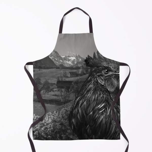 Item preview, black and white farm rooster print designed and sold by KG-Customs.