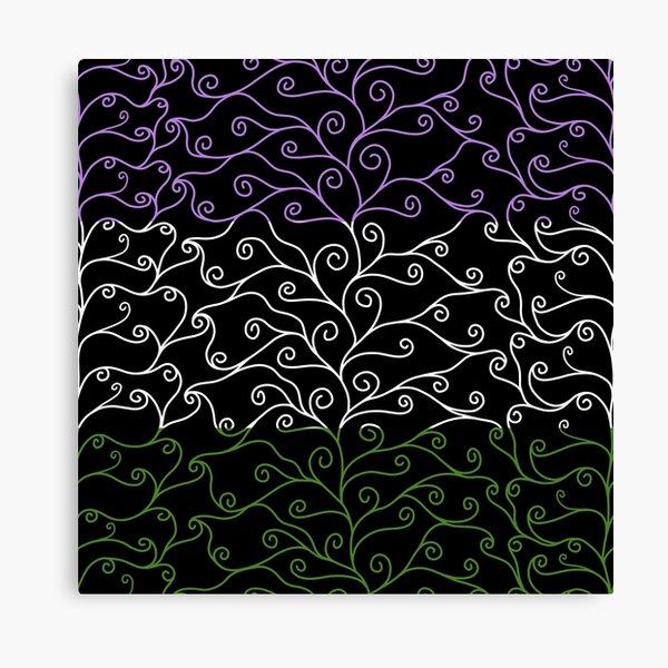 Swirls and Silk - Genderqueer Flag Canvas Print