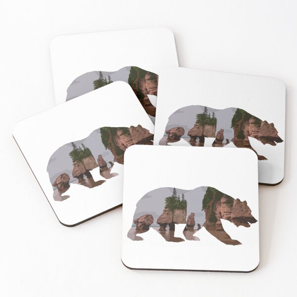 Item preview, Bear Mountain with Hopewell Rocks Background designed and sold by Viajamoslowcost.