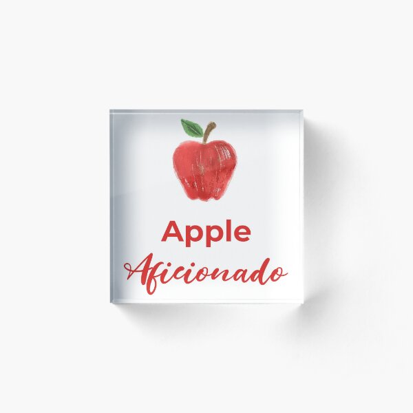 Apple Aficionado Acrylic Block