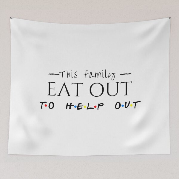 Item preview, Eat Out To Help Out Black Text Typography designed and sold by sinceanna.