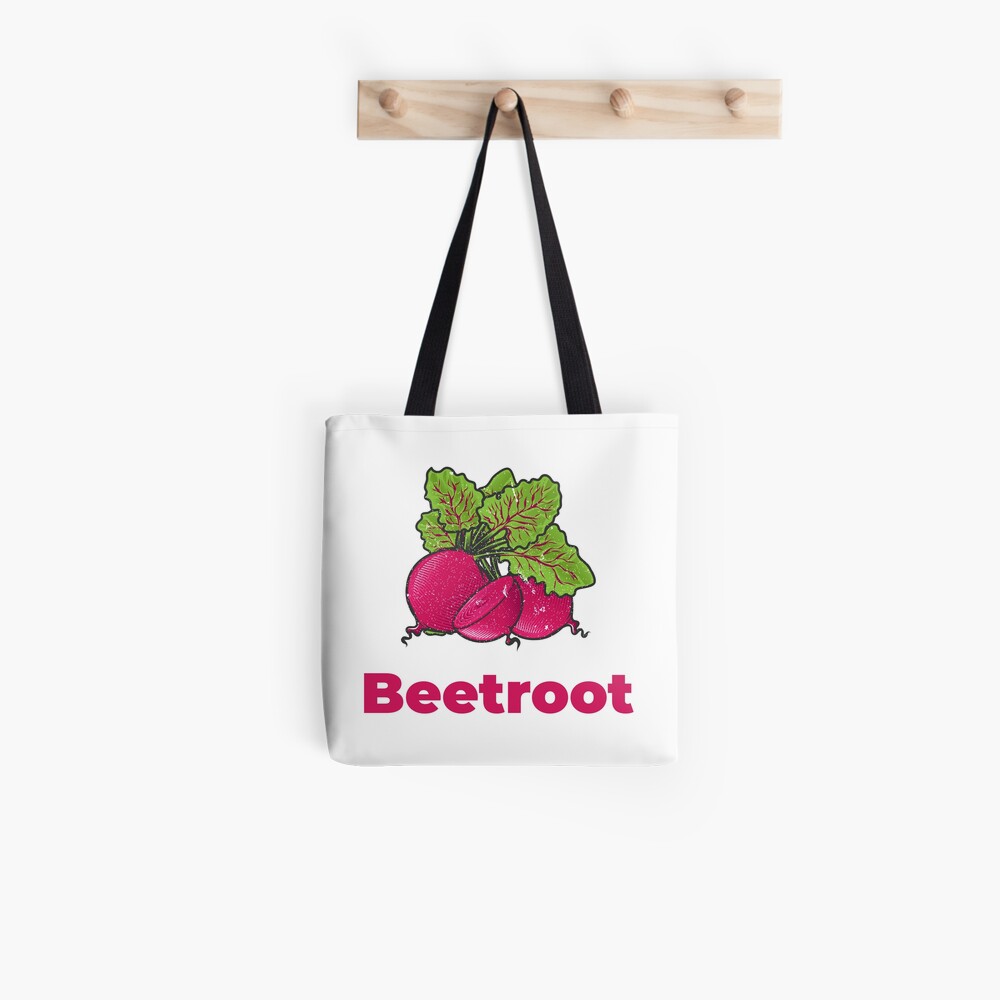 Beetroot Vegetable with Name Tote Bag