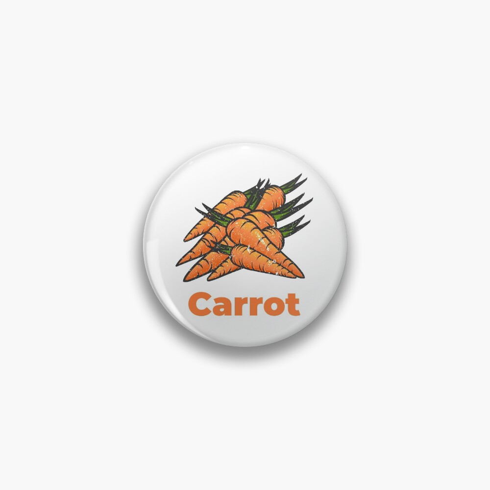 Carrot Vegetable with Name Pin