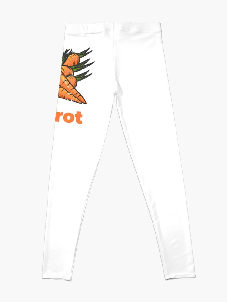 Alternate view of Carrot Vegetable with Name Leggings