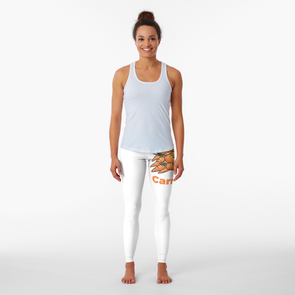 Carrot Vegetable with Name Leggings
