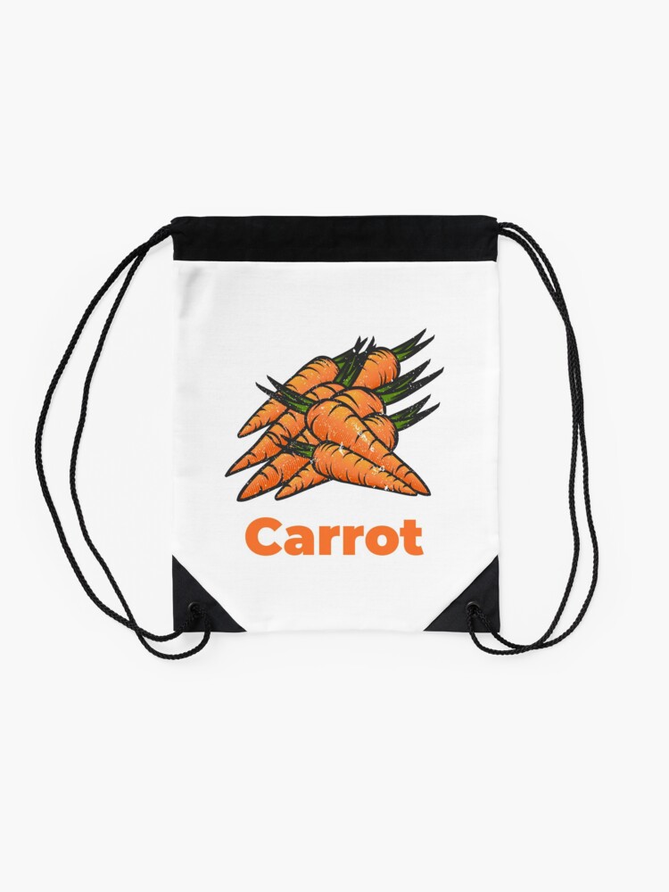 Alternate view of Carrot Vegetable with Name Drawstring Bag
