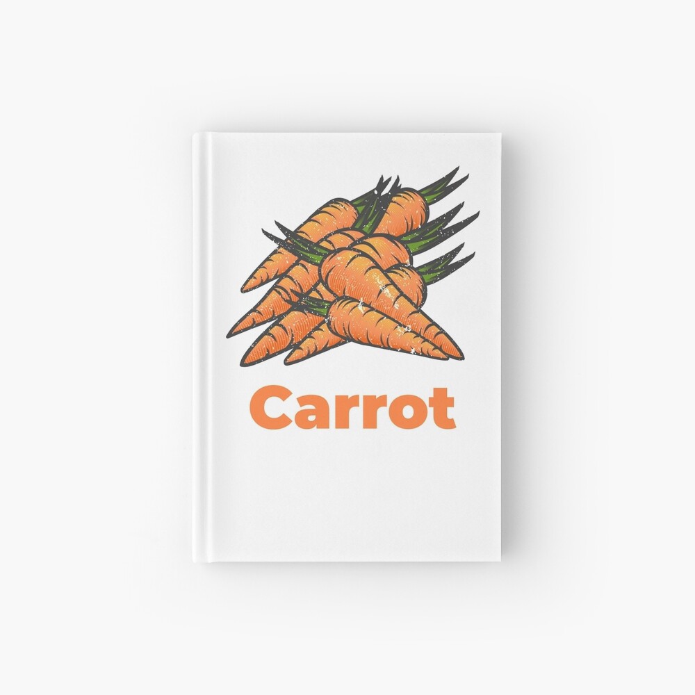 Carrot Vegetable with Name Hardcover Journal