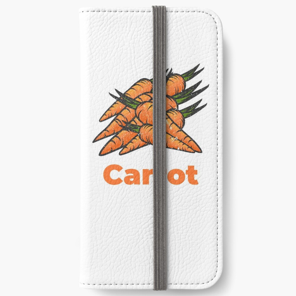 Carrot Vegetable with Name iPhone Wallet