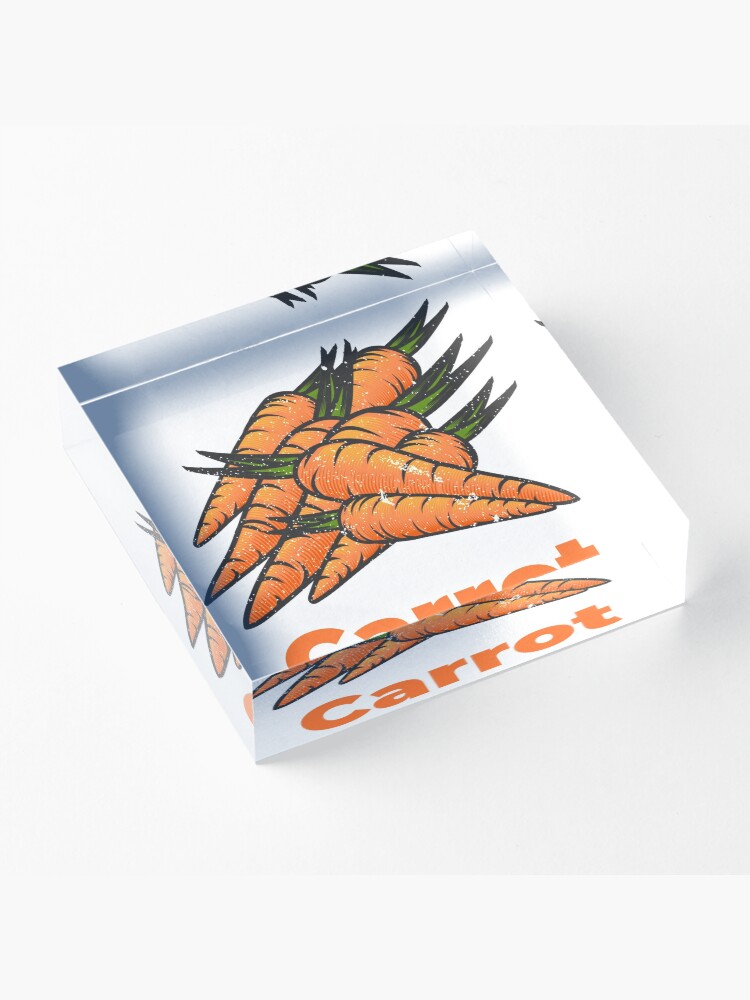 Alternate view of Carrot Vegetable with Name Acrylic Block