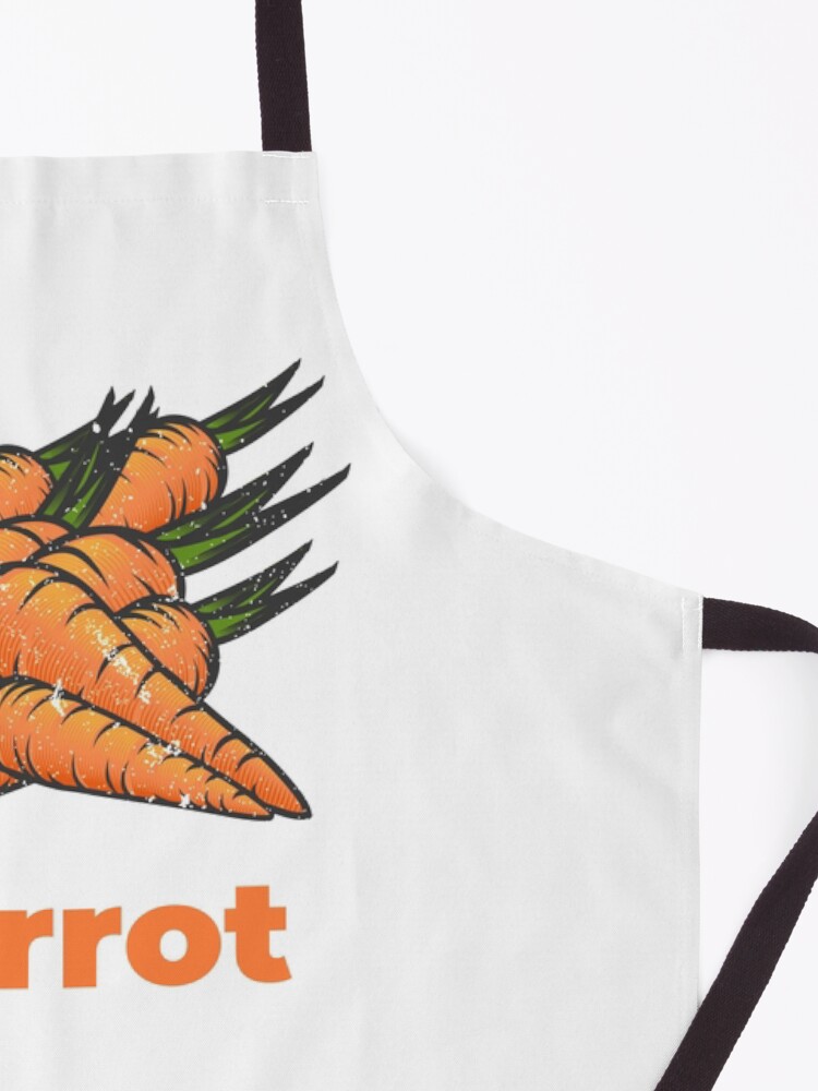 Alternate view of Carrot Vegetable with Name Apron