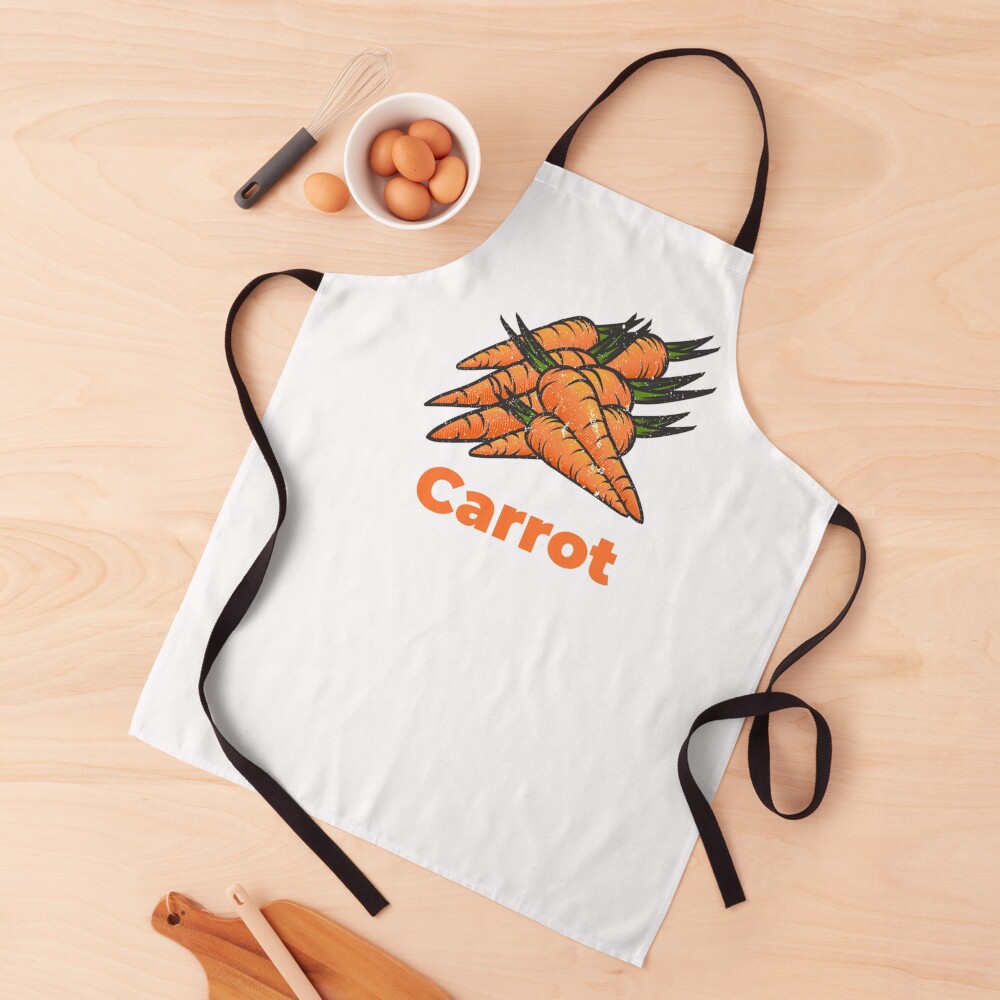 Carrot Vegetable with Name Apron