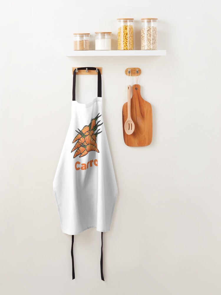 Alternate view of Carrot Vegetable with Name Apron